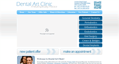 Desktop Screenshot of dentalartclinic.com