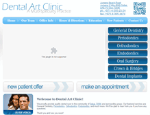 Tablet Screenshot of dentalartclinic.com